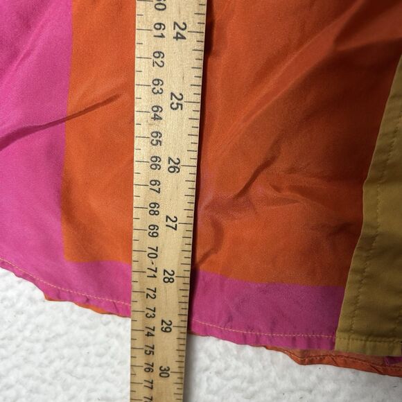 Isaac Mizrahi Women’s S 100% Silk Pink Colorblock Button Up Long Sleeve Blouse - Picture 5 of 7